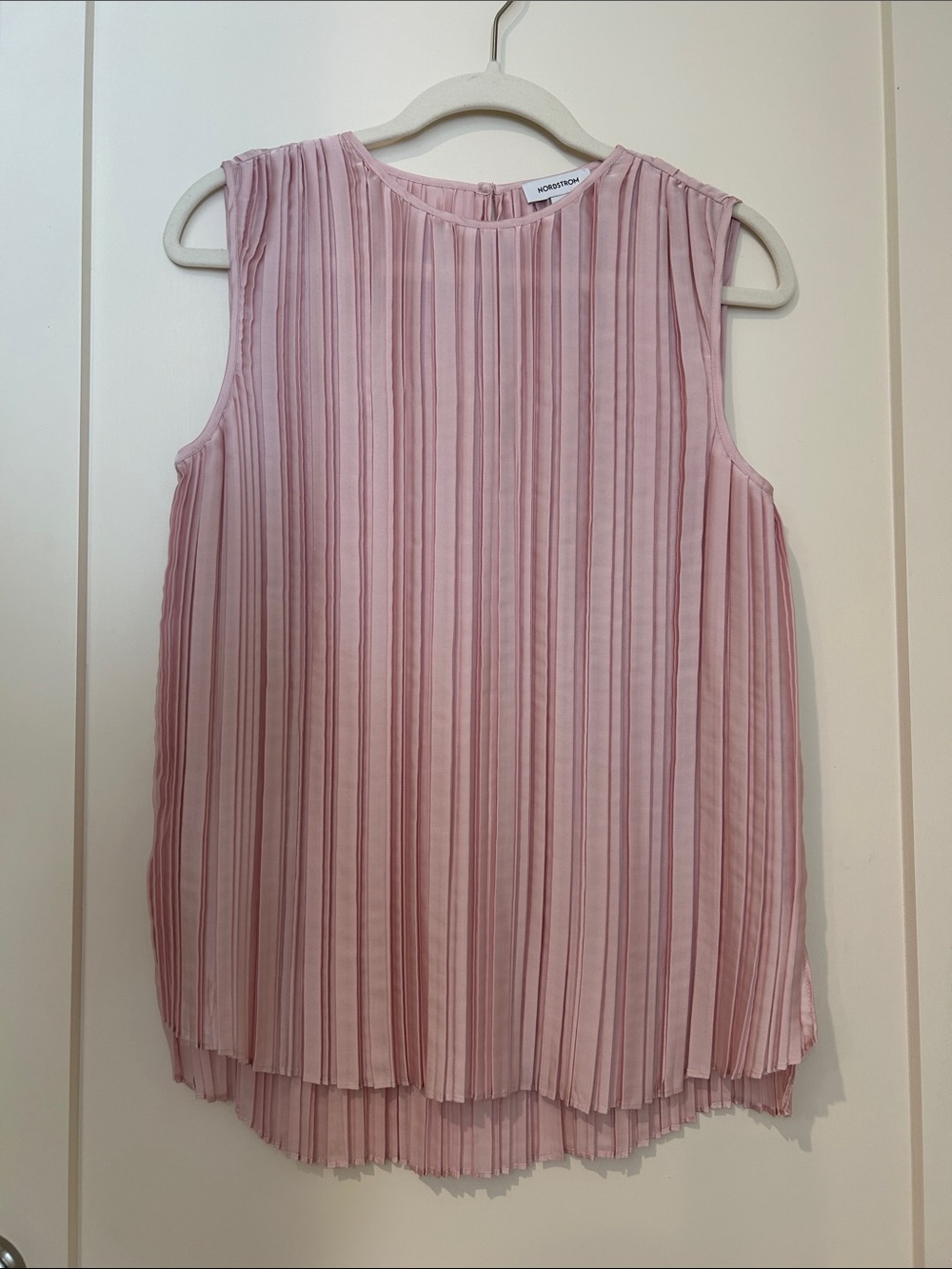 Nordstrom Pink Pleated Sleeveless Camisole